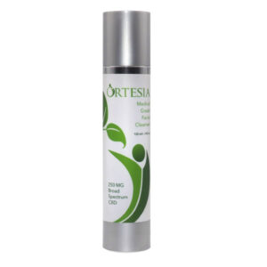 A bottle of ortisa skin care products.